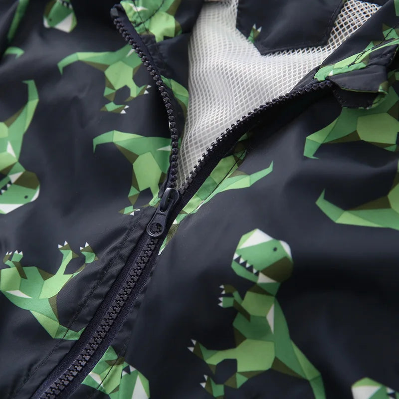 Green Dinosaur Kids Jacket