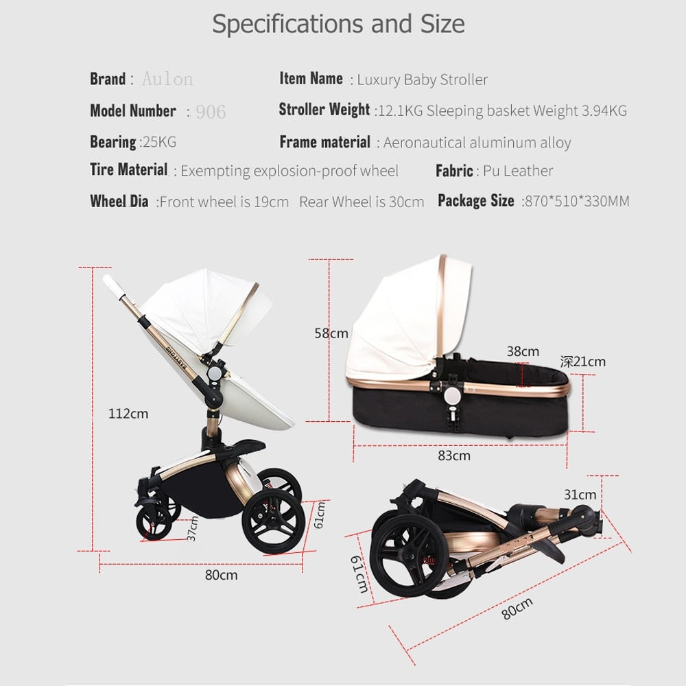 Rotatable Luxxe Baby Stroller